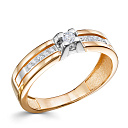 Кольцо из красного золота с бриллиантами