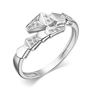 Кольцо из белого золота с бриллиантами