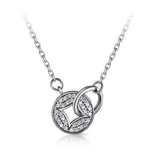 Колье из серебра с фианитом