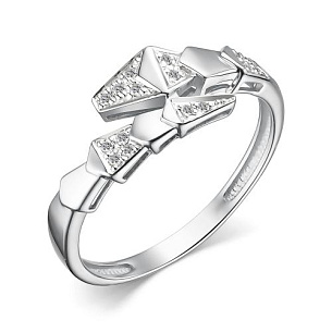 Кольцо из белого золота с бриллиантом