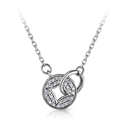 Колье из серебра с фианитом