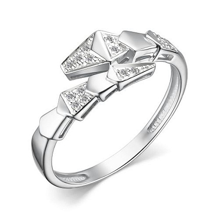 Кольцо из белого золота с бриллиантами