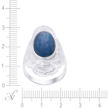 Кольцо из серебра с кианитом