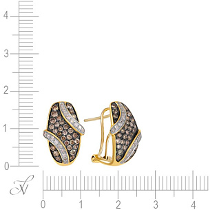 Серьги из белого золота с бриллиантами