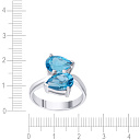 Кольцо из серебра с топазами