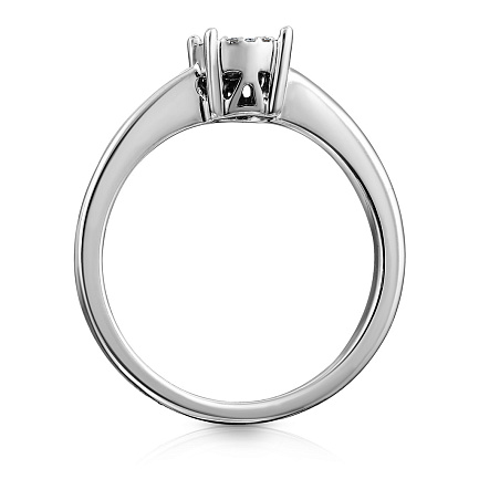 Кольцо из белого золота с бриллиантами