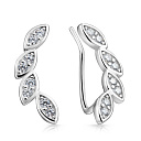 Серьги из серебра с фианитом