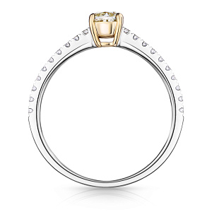 Кольцо из белого золота с бриллиантами