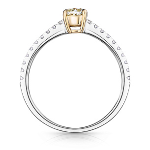 Кольцо из белого золота с бриллиантами