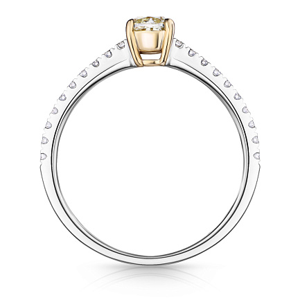 Кольцо из белого золота с бриллиантами