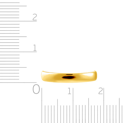 Кольцо обручальное из желтого золота