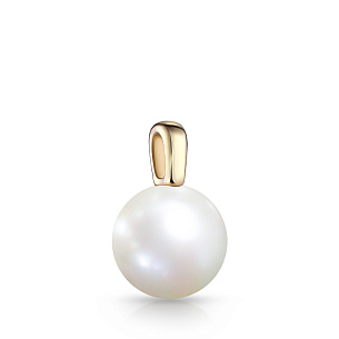 Подвеска из желтого золота с жемчугом