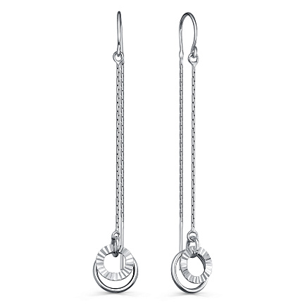 Серьги с английским замком из серебра