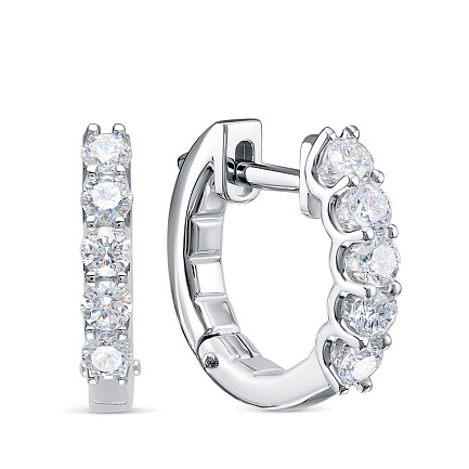 Серьги из белого золота с бриллиантами