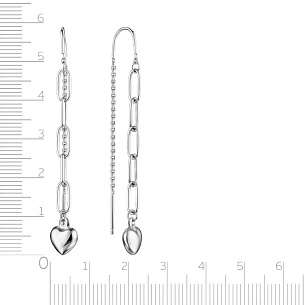 Серьги Продевки из серебра