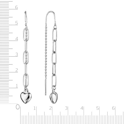 Серьги Продевки из серебра