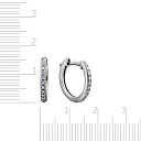 Серьги из серебра с фианитом