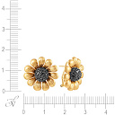 Серьги из желтого золота с бриллиантами