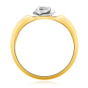 Кольцо из желтого золота с фианитами Сваровски