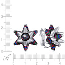 Серьги из серебра с фианитом