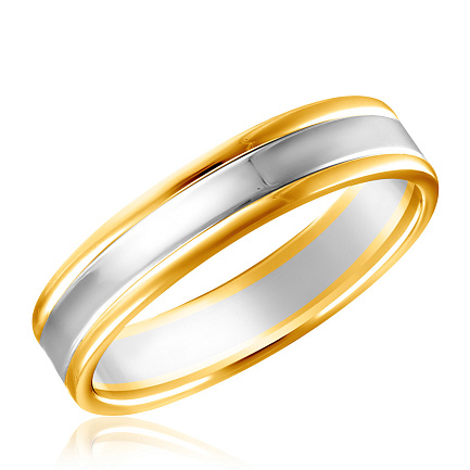 Кольцо обручальное из желтого золота
