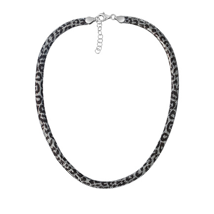 Колье из серебра с эмалью