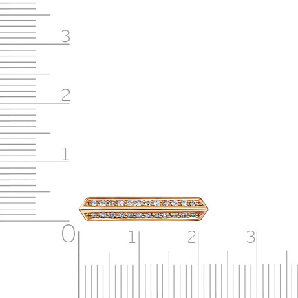 Кольцо из красного золота с бриллиантами