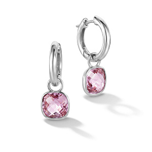 Серьги Конго из серебра с фианитом
