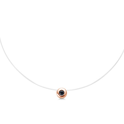 Колье из красного золота с сапфиром