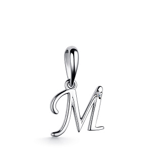 Подвеска из белого золота с бриллиантом