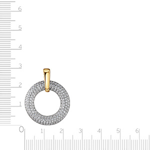 Подвеска из желтого золота с фианитом