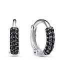 Серьги из серебра с фианитами