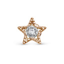 Моносерьга из красного золота с бриллиантом