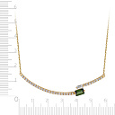 Колье из желтого золота с бриллиантами, плетение якорное