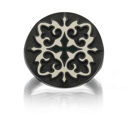 Кольцо из серебра с керамикой, эмалью