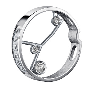 Подвеска из белого золота с бриллиантами