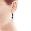 Серьги с английским замком из красного золота