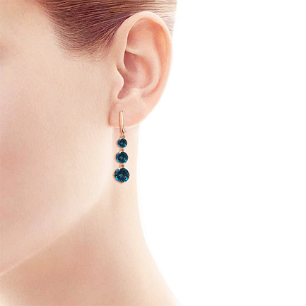 Серьги с английским замком из красного золота