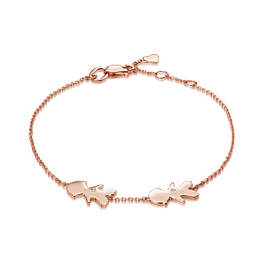 Браслет из красного золота с бриллиантами