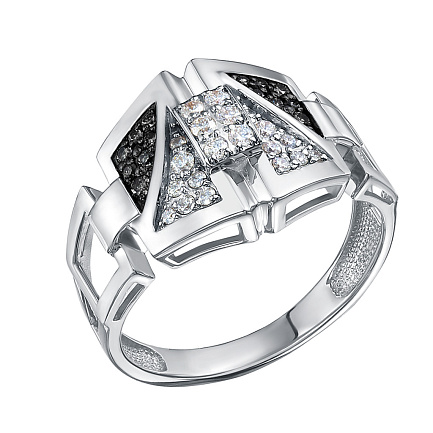 Кольцо из белого золота с бриллиантами