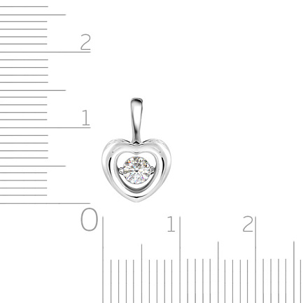 Подвеска из белого золота с бриллиантом