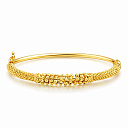 Браслет из желтого золота с фианитом