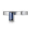 Кольцо из белого золота с бриллиантом, сапфиром