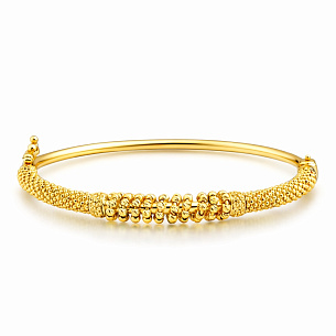 Браслет из желтого золота с фианитом