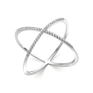 Кольцо из белого золота с бриллиантом