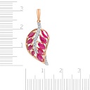 Подвеска из красного золота с бриллиантами, рубином