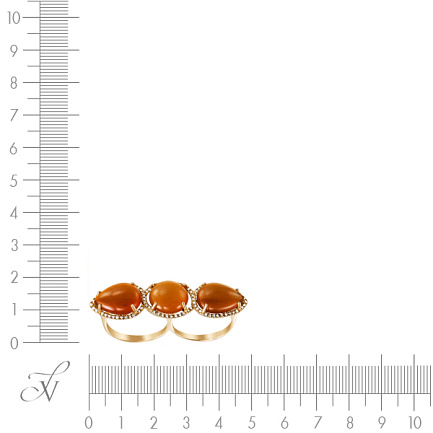 Кольцо из желтого золота с бриллиантами