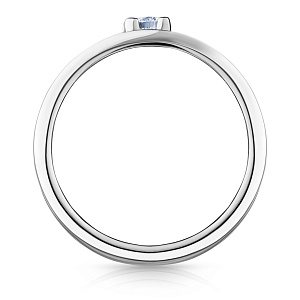 Кольцо из белого золота с бриллиантами