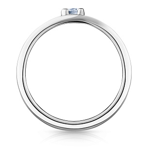 Кольцо из белого золота с бриллиантом