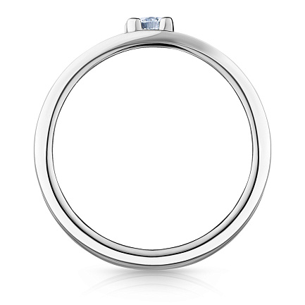 Кольцо из белого золота с бриллиантами